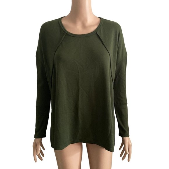 Forgotten Grace Sweater Womens Small Green Stretch - Picture 13 of 13